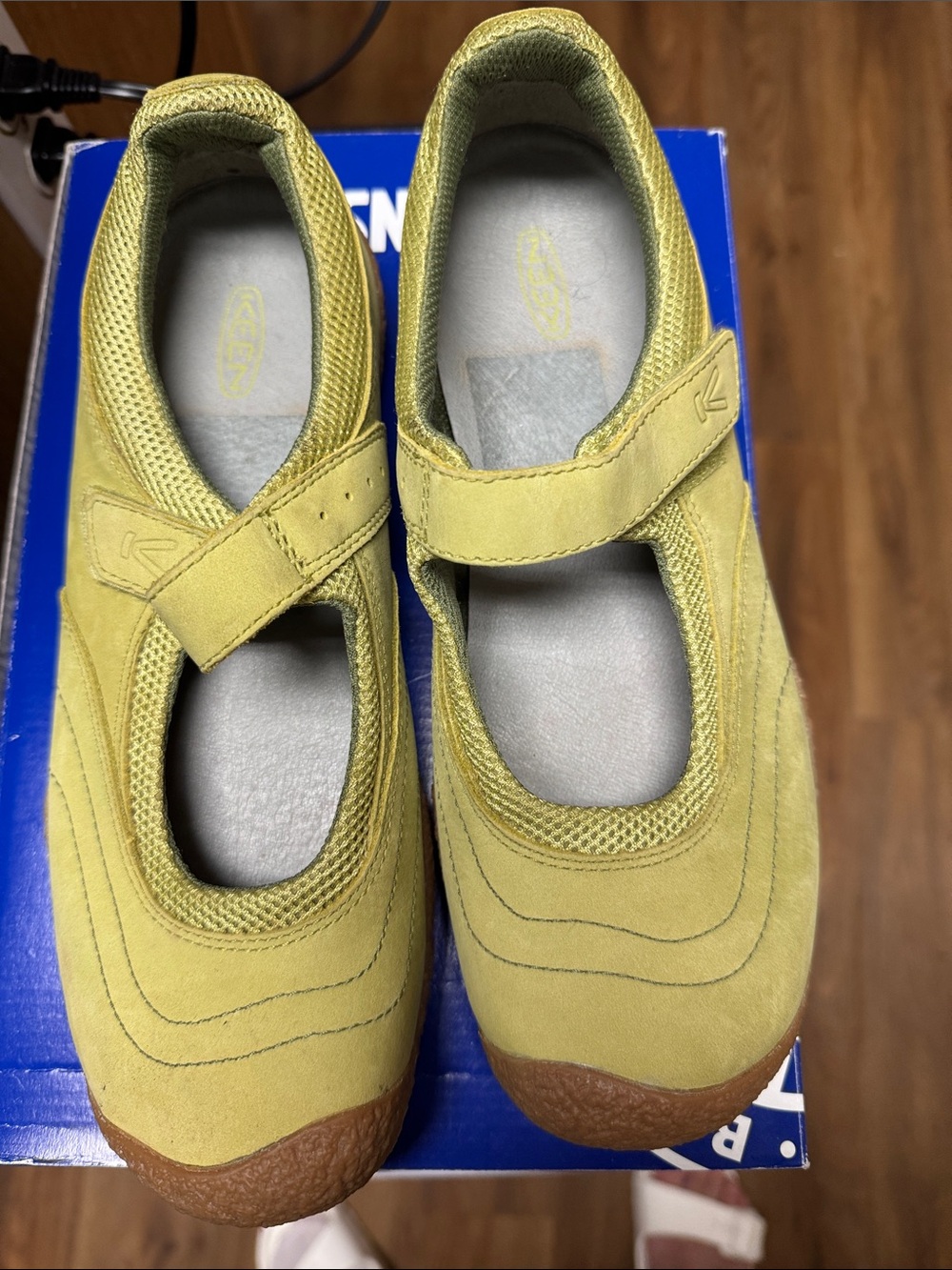 Keen Kids Mary Jane Sneakers in Chartreuse/Yellow